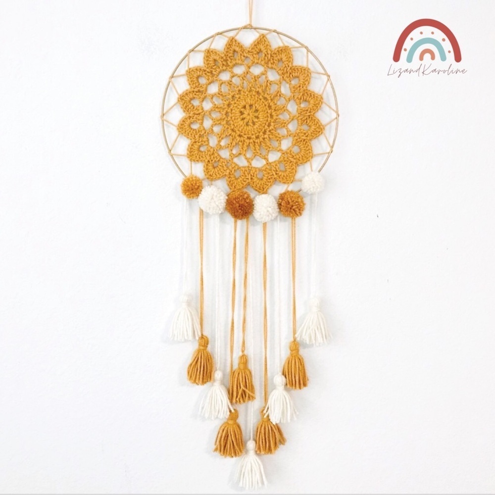 New! Bohemian Crochet Dreamcatcher Handmade Wall Decor Gift